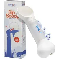 Dingen Reisenapf Hundewasserflasche Tragbare Wasserflasche für Hunde 286 ml, mit Abfallbeutelspender