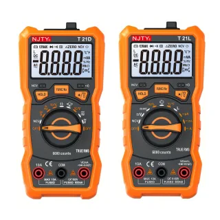 NJTY T21D T21L Multimeter 6000 Counts Auto Range AC DC Voltage Current Resistance Capacitance Temperature Inductance Mea