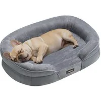 FEANDREA Tierbett Hundebett, Hundekissen, abnehmbar, 76 x 51 x 18 cm, orthopädisch, wasserdichte, für mittelgroße Hunde
