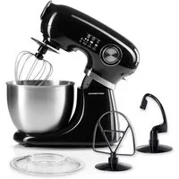 GOURMETmaxx Küchenmaschine GOURMETmaxx Küchenmaschine - Schwarz, 1000 W, inkl. Rührschüssel & Aufsätze leistungsstarker Mixer mit Schneebesen