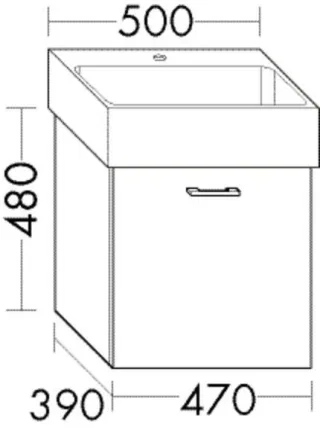 Burgbad WTU zu Ker. Sys30 PG4 Sana 480x470x390 Eiche Natur, WXWY047F6331 WXWY047F6331