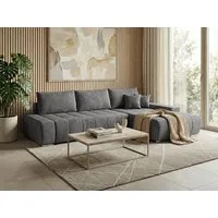 Beautysofa Ecksofa Draco L mit Schlaffunktion, in pflegeleichten Stoffen, Bettkasten