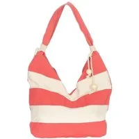 Antonio Einkaufsshopper Tasche Shopper Damentasche Gestreift Farbe: rot (88)