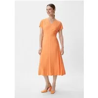 comma Midikleid Kleid Midi-Kleid aus Satin