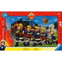 Ravensburger Puzzle Feuerwehrmann Sam, Unsere Retter im Einsatz, 15 Puzzleteile, Made in Europe