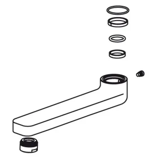 KWC DOMO 6.0 Auslaufset A 175 Wand, chromeline 538302