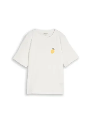 Tom Tailor - T-Shirt mit Häkel-Detail whisper white - Gr. - XL