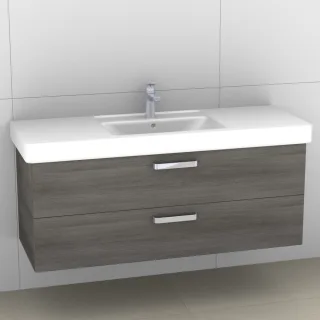 Artiqua 414 Waschtischunterschrank für Subway/Omnia Architectura 611813 Graphit Struktur quer, 414-W 414-WU2L-V51-7070-401