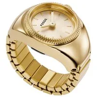Fossil Uhrenring WATCH RING ES5246, Quarzuhr, Damenuhr, analog, Edelstahl, Flexband, Zugband