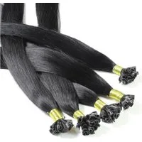 hair2heart Echthaar-Extension Bonding Extensions - glatt #2/0 Schwarz 0.5g 60cm