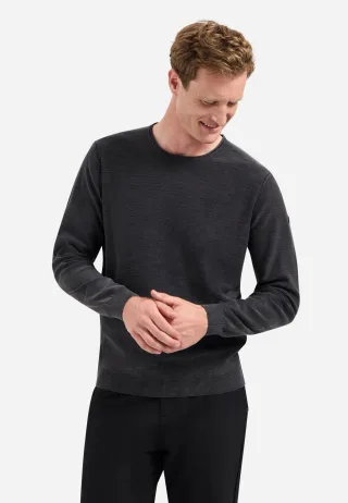 No Excess - Pullover Crewneck Garment Dyed + Stone Washed black - Gr. - XL