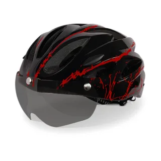 XANES 53-63CM Bike Helmet with Magnetic Windproof Goggles for Men Women Lightweight Breathable Cycling Protective Helmet