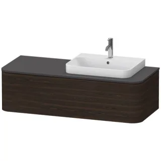 Duravit Happy D.2 Plus Konsolenwaschtischunterbau wandhängend Nussbaum gebürstet Matt 1300x550x354 m HP4942R6969