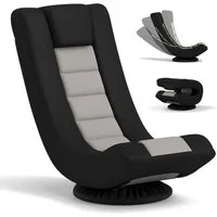 COSTWAY Relaxsessel, Bodenstuhl 360° drehbar, klappbar, verstellbar
