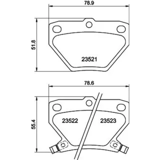 Hella Bremsbel?ge hinten Toyota Celica Corolla Prius Yaris