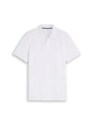 Tom Tailor - Piqué Poloshirt mit Logo-Stickerei white - Gr. - XL