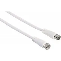 Hama 10m Sat Antennen-Kabel 90db Koaxial-Kabel Video-Kabel, F-Stecker, Koaxial (1000 cm), Koax-Kabel, 90 db, vergoldet, 10m lang, für TV LED LCD OLED Plasma