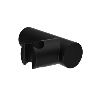 Herzbach deep black Wandhalter rund beweglich sz, Schwarz matt, 23.646300.2.12 23.646300.2.12