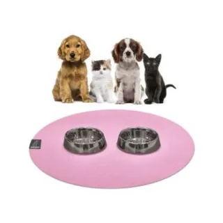 SANOZOO ® - runde Napfunterlage - Öko-Tex und Made in Germany rosa 1,2 m, 1,2 m