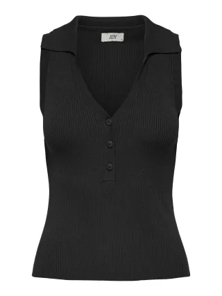 JDY - JDYNANNA S/L COLLAR TOP KNT Black - Gr. - M