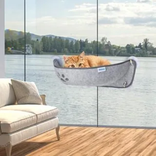 nobleza - Katzen Fensterliege - Fensterbank Liegeplatz braun