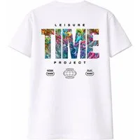 Banco T-Shirt Herren Time Shirt Print (Einzelstück) Großflächiger "LEISURE TIME" Graffiti-Rückenprint mit Word-Art