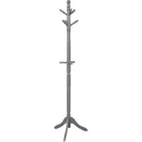 COSTWAY Garderobenständer, 9 Haken, höhenverstellbar, stehend, Holz, 175cm