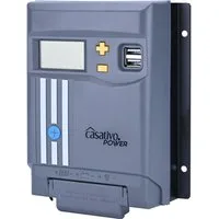 Casativo Solarladeregler MPPT Solarladeregler 20A für 12V/24V mit LCD-Display & 2 USB-Ports, 1-St., 1er-Set & 2er-Set, Effizientes MPPT-Tracking/Überspannungsschutz/für Solarpanel