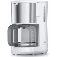 Braun Filterkaffeemaschine PurShine KF1500 WH, 1,7l Kaffeekanne, Papierfilter, 1000W, automatische Abschaltung, herausnehmbarer Filterkorb, Edelstahl