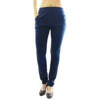 YESET Schlupfhose Elegante Hose lang Stretch Stretchhose Stoffhose dunkelblau 5XL mit Nieten und Taschen