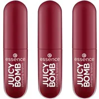 Essence Lipgloss JUICY BOMB PLUMING LIPGLOSS, 3-tlg., für ein unwiderstehlich glänzendes Finish