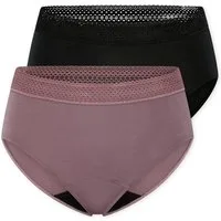 Schiesser Periodenslip Schiesser Care (2er Pack) feuchtigkeitsabsorbierend und leicht saugfähig, Single-Jersey-Qualität