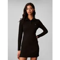 Calvin Klein Jeans Minikleid WOVEN LABEL TURTLENECK HENLEY Regular fit mit Polokragen
