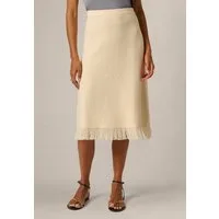 Adrianna Papell Sommerrock Fringe Midi Skirt Rock mit Fransen im Boho-Stil
