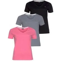 H.I.S T-Shirt Essential-Basics (3er-Pack) figurumspielender Schnitt, aus Baumwolle