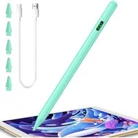 Vivitar Eingabestift iPad, Active Stylus Pen - Handfläschenerkennung mit 5 Ersatzspitzen (Batterieanzeige, Magnetbefestigung, Neigungsempfindlichkeit mit präziser Geschmeidigkeit, 1,5 mm feine Spitze, Kompatibel mit iPad 2018-2024, Keine Bluetooth-Ve