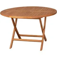 deVries Gartentisch deVries Teakholz-Gartentisch Woodie - ø 120 cm, massives Teakholz - rustikaler Charakter