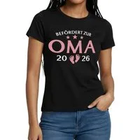 Spreadshirt T-Shirt Befördert Zur Oma 2026, Werdende Oma Frauen T-Shirt (1-tlg)