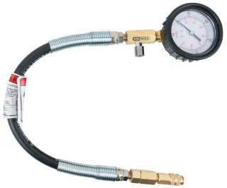 KS Tools Manometer mit Schlauch, 0-1000 psi, Ø 70 mm - 150.3661