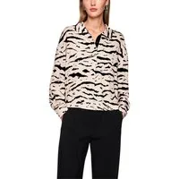 Marc Cain Langarmbluse Tiger Mania Premium Damenmode mit Print, weit geschnitten