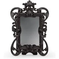 Horror-Shop Dekofigur Gothic Barock Spiegel Schwarz – Dekorativer Tisch-