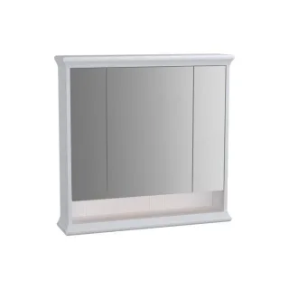 VitrA Valarte LED-Spiegelschrank 62231 78x17x76cm, 3 Spiegeltüren, Korpus weiß matt