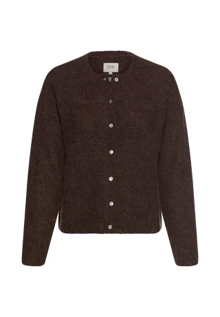 camel active - Strickjacke mit gerader Passform brown - Gr. - L