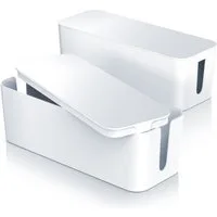 BEARWARE Kabelbox, (2-tlg), Kabel Box mit Gummifüßen - Kabelmanagement / dezente Optik / Ladebox