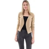 malito more than fashion Jackenblazer malito Damen Blazer ohne Kragen, Sakko im Basic Look, Kurzjacke mit Sweatblazer im Basic-Look