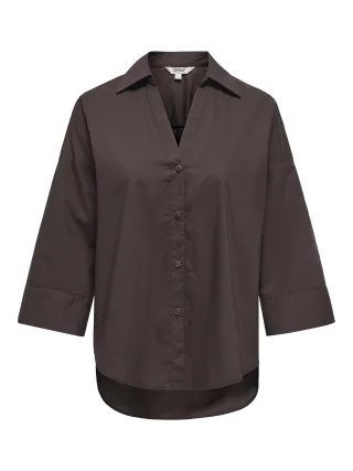 ONLY - ONLSAJA KERI 3/4 SHIRT WVN Coffee Bean - Gr. - S