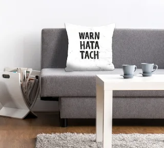 queence Dekokissen "WARN HATA TACH" Kissenhülle,Warn hata tach,Spruch,Weiß,Lustig,Norddeutsch