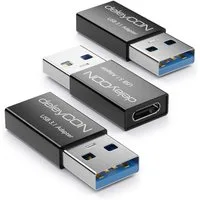 deleyCON deleyCON 3x USB3.1 Adapter USB A zu USB C-Buchse 5Gbit/s Aluminium USB-Adapter