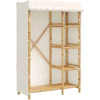 vidaXL Kleiderschrank Kleiderschrank 110x45x170 cm Bambus (1-St)