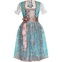 Alpenmärchen Dirndl Kinderdirndl Elaine in Türkis - ALM-K761